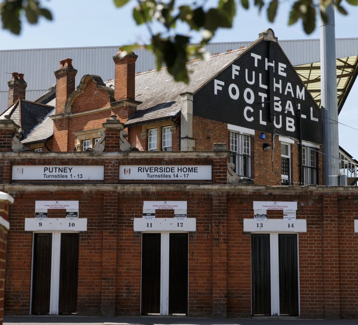 Stevenage Road Stand at Craven Cottage