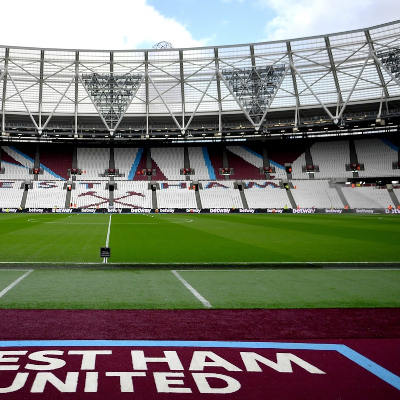 Inside the empty London Stadium bowl